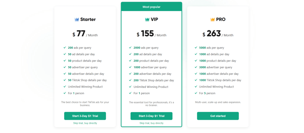 PipiAds Pricing Plan